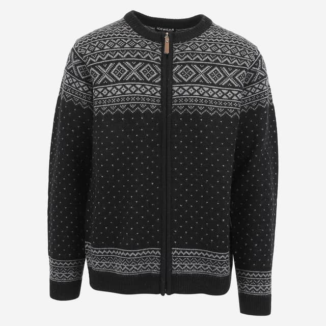 Hákon zipped merino Nordic cardigan